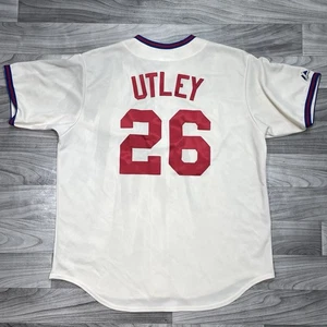 Vintage Philadelphia Phillies Jersey Mens XL Majestic Chase Utley MLB Baseball - Picture 1 of 6