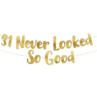 31 pancartas brillantes doradas nunca vistas tan buenas - 31 aniversario y cumpleaños P... Foto 1 de 4