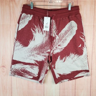 Staple Pigeon Mens Sweat Shorts  XL Burgundy Polyester Drawstring Waist Pull On - Image 1 of 4