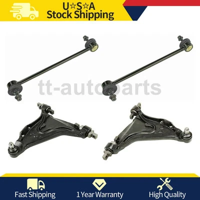 4PC Mevotech Front Lower Control Arm For 1998 1999 2000 2001 2002 2003 Volvo C70 - Image 1 of 4