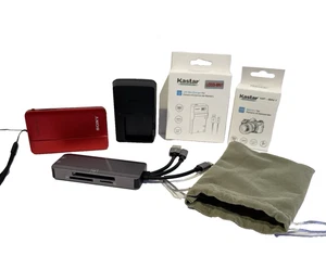 SONY CyberShot DSC-TX66 Digital Camera 10x Digital Zoom 18.2 MP Red Accessories - Picture 1 of 6