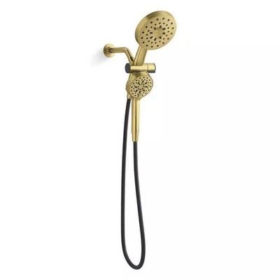 KOHLER Viron 6 in. Dual Wall Mount Shower Heads 1.75 GPM VIBRANT BRUSHED BRASS! - Image 1 of 4