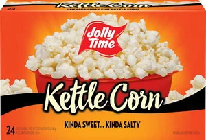 JOLLY TIME Kettle Corn Microwave Popcorn, 24 Ct (3 oz. ) Gluten-Free - Picture 1 of 9