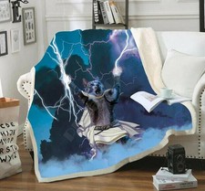 All Hail Zeus Cat 3D Print Fleece Blanket for Beds Bedspread Sherpa Blanket