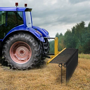 Heavy Duty Steel 72" 3 Pt Pine Straw Rake Attachment for Cat-0 & Cat-1 Tractor - Picture 1 of 7