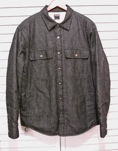 Todd Snyder Black Denim Sherpa Lined Trucker Jacket Snap Mens L - Tracy Morgan - Picture 1 of 10