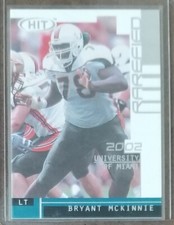 2002 SAGE HIT Rarefied Silver #R22 Bryant McKinnie Miami Hurricanes Football 