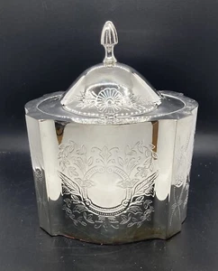 International Silver Co Silverplated Scallop Oval Box Red Velvet Lined NIB - Picture 1 of 19