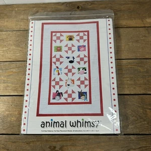 Amy Bradley Animal Whimsy Twin Quilt And Wall Hanging Pattern Goat Dog Pig Cat - Picture 1 of 8
