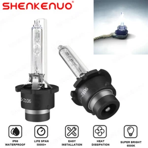 2pcs D2S HID Xenon Headlight Bulbs Low Beam Kit 6000K White Super Bright - Picture 1 of 15