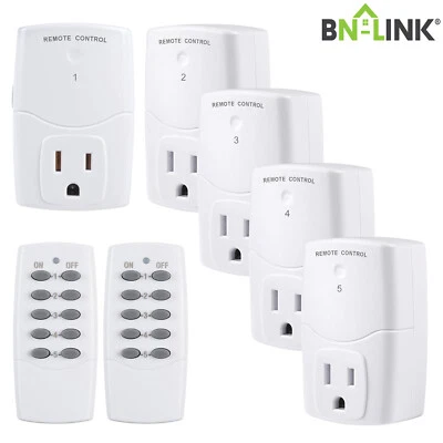 BN-LINK Wireless Remote Control Outlet Switch Power Plug In for lights LED bulbs - Image 1 of 4