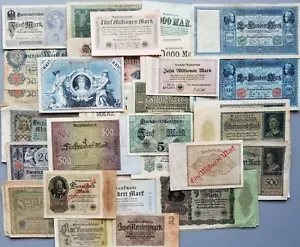 DEUTSCHLAND SET IN DER NÄHE VON 100 BANKNOTEN 1904 - 1923 WEIMAR SELTEN XF KEINE RESERVE - Bild 1 von 2