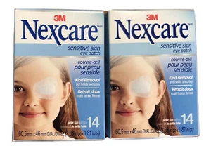 Paquete de 2 parches para ojos sensibles para piel 3M Nexcare talla 14 cada 28 parches nuevo - Imagen 1 de 7