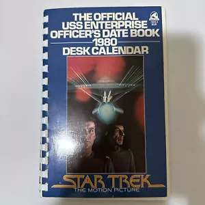 Star Trek Official USS Enterprise Officer's Date Book 1980 Desk Calendar Wallaby - Imagen 1 de 6