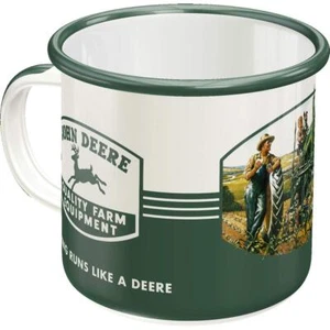 Nostalgic-Art John Deere Enamel Mug Quality Farm Equipment Vintage Retro - Picture 1 of 6