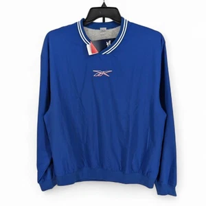 Reebok Mens Fully Lined Uniform Series Pullover Jacket Windbreaker Blue Large - Picture 1 of 6
