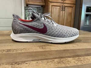 Size 10.5 - Nike Air Zoom Pegasus 35 Womens Gray/Pink/Fuchsia White Foam - Picture 1 of 10