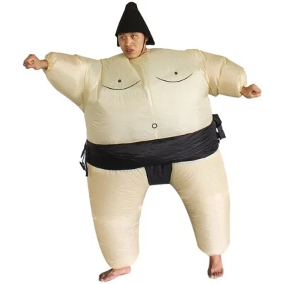 Disfraz de Luchador de Sumo Negro Inflable Conjunto Talla Adulto Vestir Juegos con disfraces Fiesta Foto 1 de 4