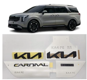 Genuine OEM New KIA Hood Trunk Matt Black Emblem Badge For 2022-2025 Kia Canival - Foto 1 di 23