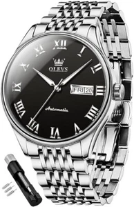 Reloj de pulsera OLEVS para hombre automático mecánico impermeable acero día fecha reloj de vestir - Imagen 1 de 5