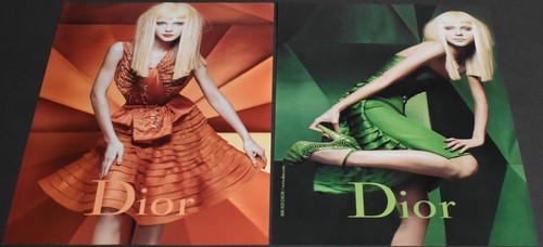 2007 Stampa Annuncio Sexy Tacchi Moda Donna Gambe Lunghe Biondo Dior Verde Arancione