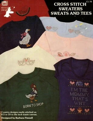 Cross Stitch Sweaters Sweats & Tees 7 Sampler Patterns By Banar - Image 1 of 3