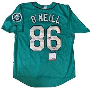 Tyler O’Neill SIGNED #86 Seattle Mariners teal sz 50 (XL) jersey w/PSA COA - Picture 1 of 4