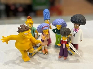 Simpsons Figurine 2005 Greetings Springfield 8 Figure Set Series 6 Nuclear Tags - Picture 1 of 2