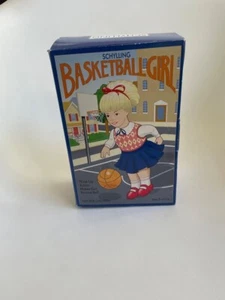 Schylling Girl Basketball Dribbler Player Wind Up Tin Toy New In Box - Picture 1 of 4