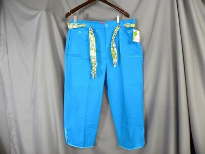 Nuevos pantalones cortos elásticos Cappagallo para mujer azules tropicales rectos talla 16 nuevos con etiquetas Foto 1 de 4