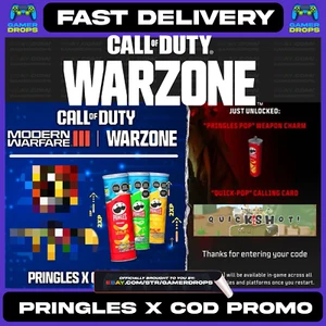 Call of Duty MW2 WARZONE ⭐ PRINGLES X COD CALLING CARD - CHARM - RARE SKINS - Bild 1 von 1