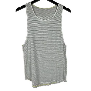 Lululemon Athletica Ravi Tank in Hyper Stripe Heathered Medium Grey Ghost Size 4 - Picture 1 of 6
