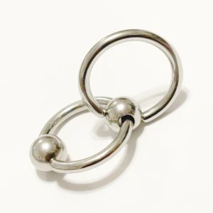 CAPTIVE & BONDAGE 316L Surgical Steel 10g 5/8" Rings COMBO for PA Piercing. - Picture 1 of 9