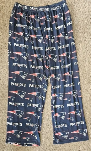 NEW ENGLAND PATRIOTS Blue Flannel Sleep Pajama Lounge Pants Mens XLARGE Cover