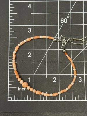 Pulseira japonesa momo coral 7,5 polegadas de comprimento。ótimo estado - Imagem 1 de 2