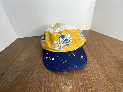 Rare Vintage 1990 Georgia Tech Football Cap Hat Snapback Clark Sportswear 90’s - Image 1 of 4