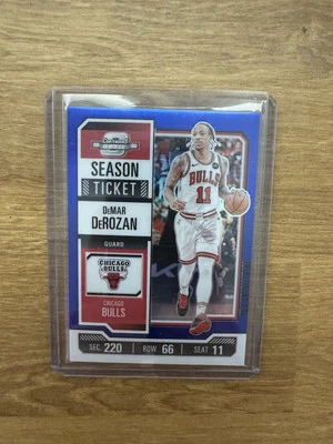 2023-24 Panini Contenders Optic DeMar DeRozan Season Ticket Blue /99 - Image 1 of 2