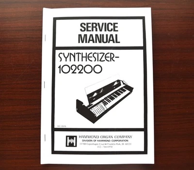 HAMMOND 102200 Synthesizer Service Manual Schematic Diagrams Schaltplan Schema - Imagem 1 de 4