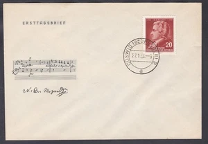 DDR (Germany) FDC 1956 Michel 511 Wolfgang Amadeus Mozart (1756-1791), composer - Picture 1 of 2