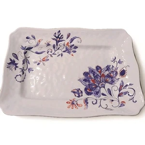 Michel Design Works Floral Melamine Serveware Platter Rectangular 28" x 13" New - Picture 1 of 9