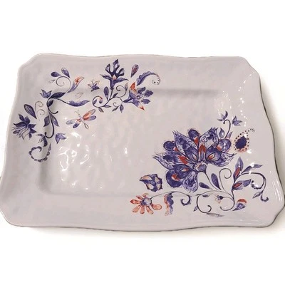 Michel Design Works Floral Melamine Serveware Platter Rectangular 28" x 13" New - Image 1 of 4