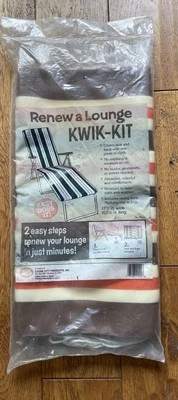 Vintage NEW 1970’s Renew A Lounge Kwik Kit Chair Repair Orange Off White & Brown - Image 1 of 4