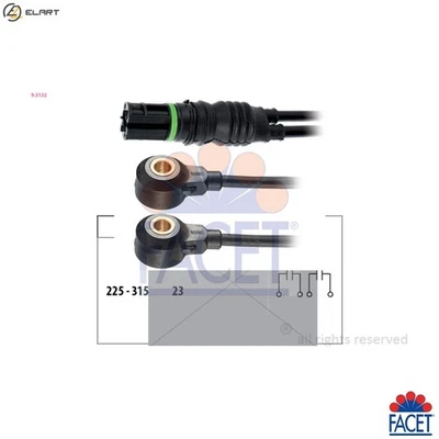 KNOCK SENSOR 9.3132 FOR BMW 5/7/E6/E66/E67/Z4/Roadster/E8/E61/E60/X/SAV/E3/E39 - Image 1 of 4