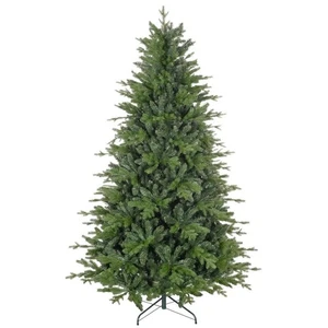 Árbol de Navidad artificial de 7 pies 2445 puntas ramas con bisagras realistas base de metal Reino Unido - Imagen 1 de 11