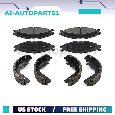 For Dodge Daytona 1990 Front Brake Pads Kit & Rear Brake Shoes - Image 1 of 4