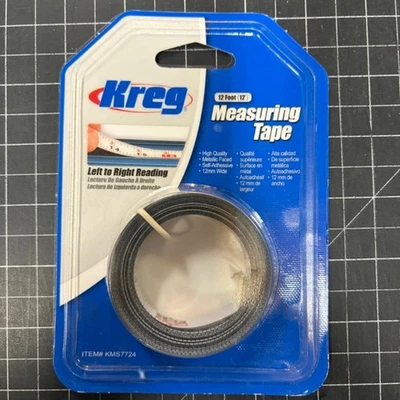 New Kreg KMS7724 12' Left-Right Reading Measuring Tape for Top Trak - Image 1 of 2