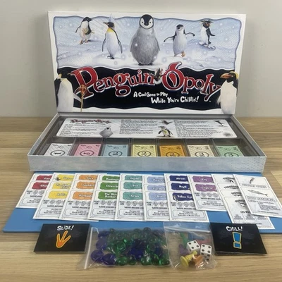 Penguin-Opoly Rare Monopoly Game PenguinOpoly Complete Preowned Late For The Sky - Image 1 of 4