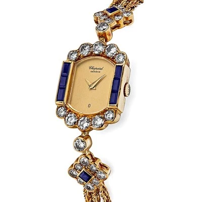 Reloj Chopard Vintage 'Damas' Oro Amarillo Zafiro Azul Diamante Foto 1 de 4