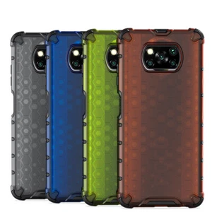 For Xiaomi Poco X3 NFC M3 F2 X3 Pro Honeycomb Clear Shockproof Airbag Case Cover - Picture 1 of 14