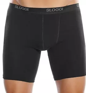 Boxer Sloggi Basic Long Uomo modello Ciclista Bianco Nero - Imagen 1 de 4